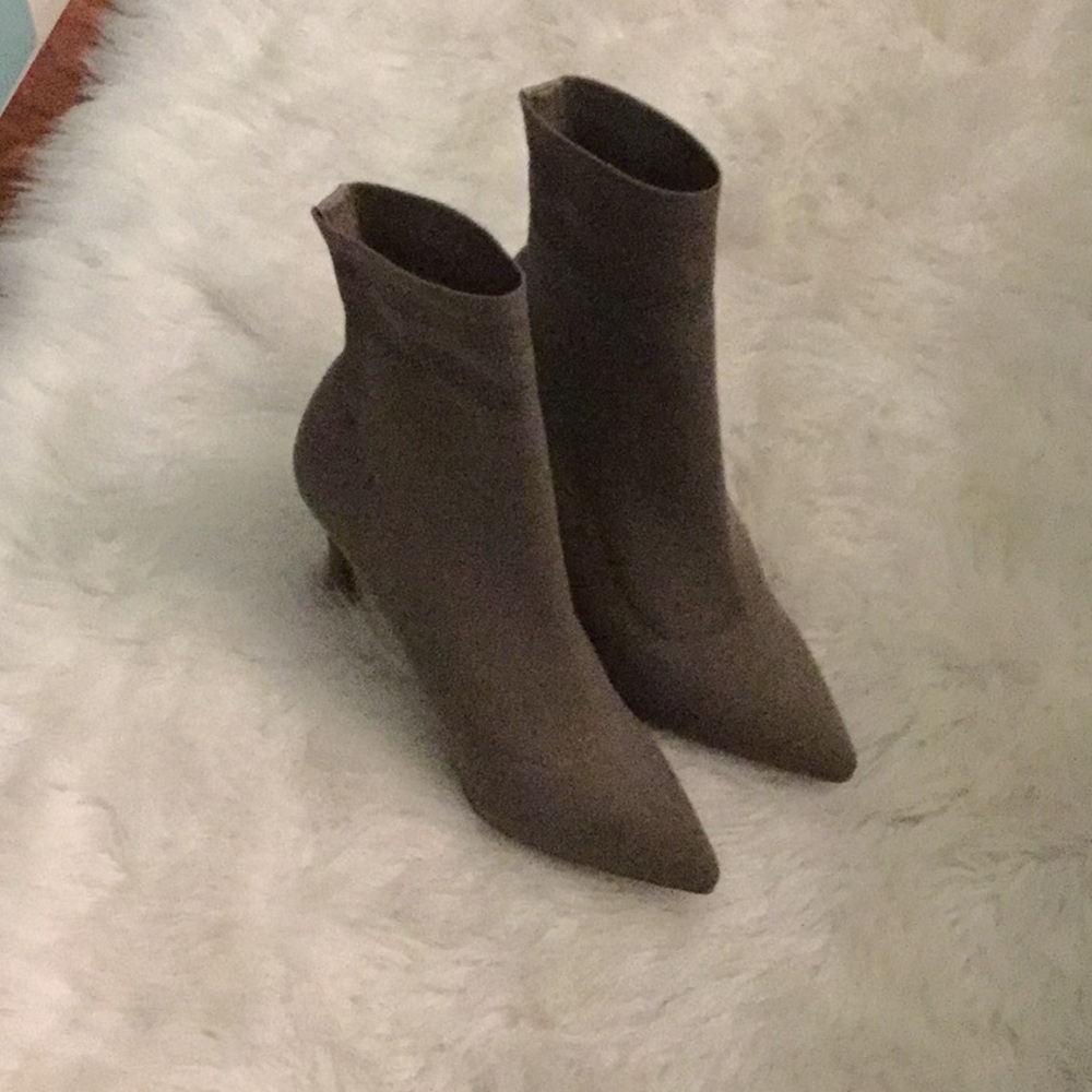 Brownish olive sock boot